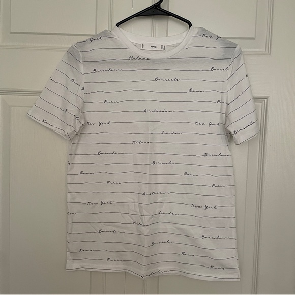 White Striped T-Shirt - Picture 1 of 3